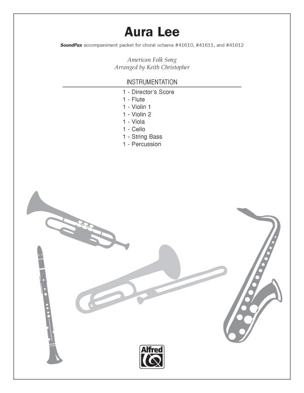 Aura Lee: Percussion Sheet Music Preview