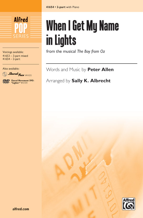 When I Get My Name in Lights Sheet Music Preview