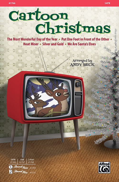 Cartoon Christmas Sheet Music Preview