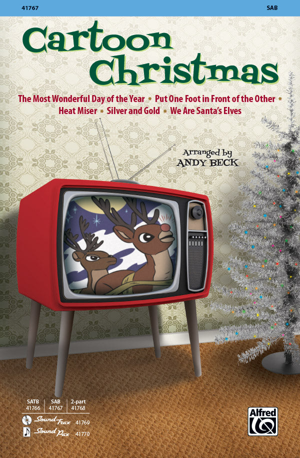 Cartoon Christmas Sheet Music Preview