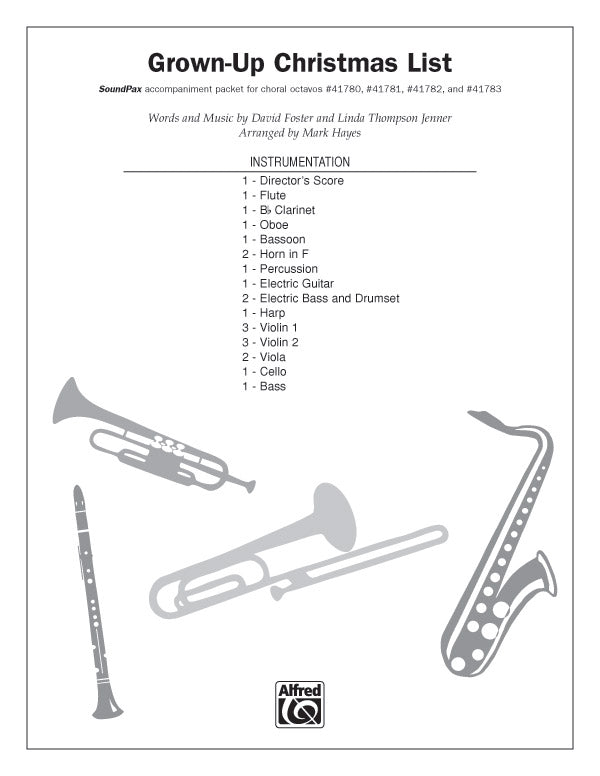 Grown-Up Christmas List Sheet Music Preview