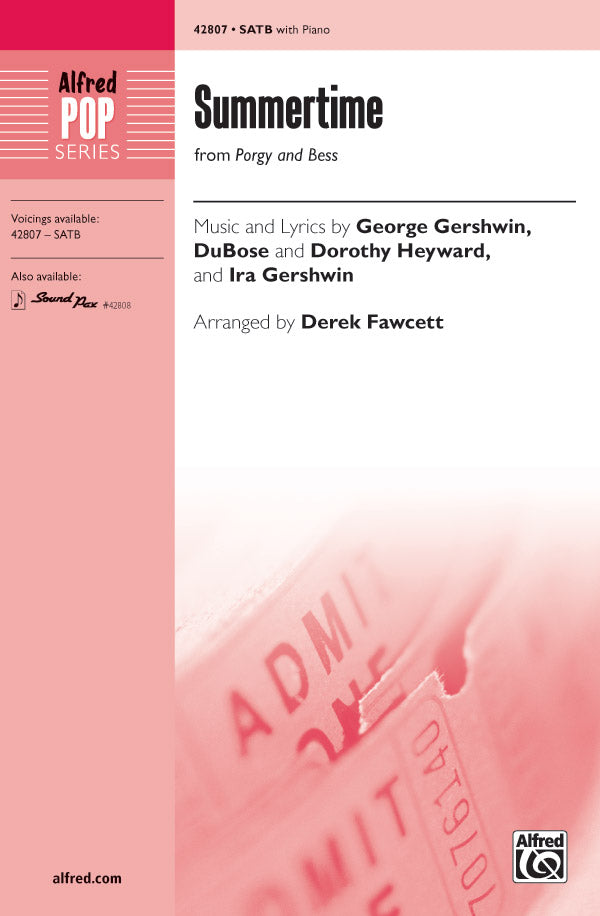 Summertime Sheet Music Preview