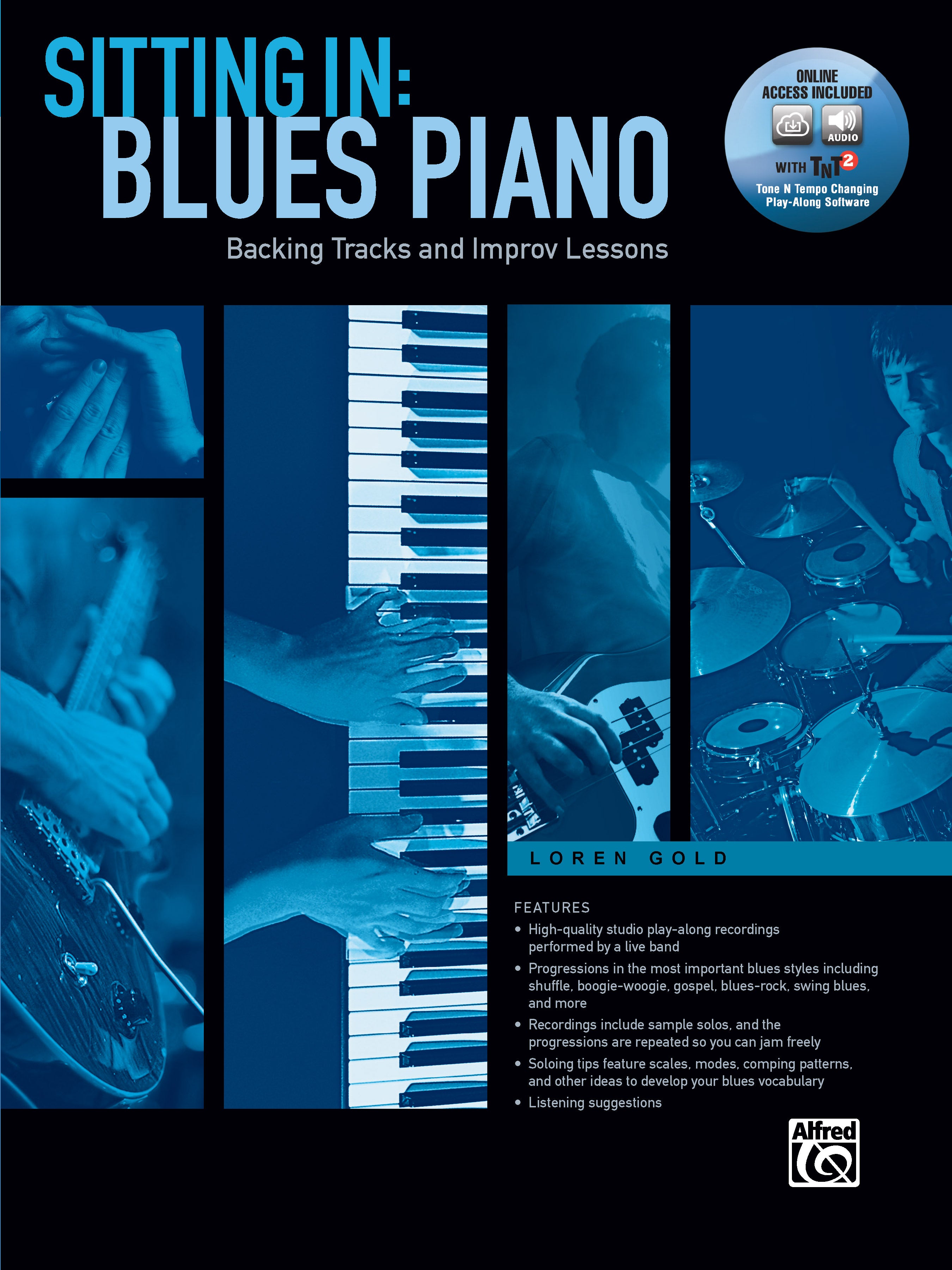 Sitting In: Blues Piano: Backing Tracks and Improv Lessons Sheet Music Preview