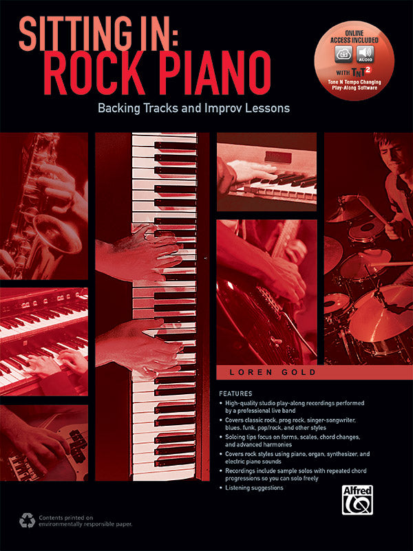 Sitting In: Rock Piano: Backing Tracks and Improv Lessons Sheet Music Preview