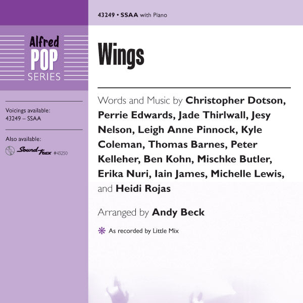 Wings (SSAA) Sheet Music Preview