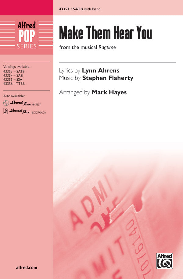 Make Them Hear You (from the musical <i>Ragtime</i>) Sheet Music Preview