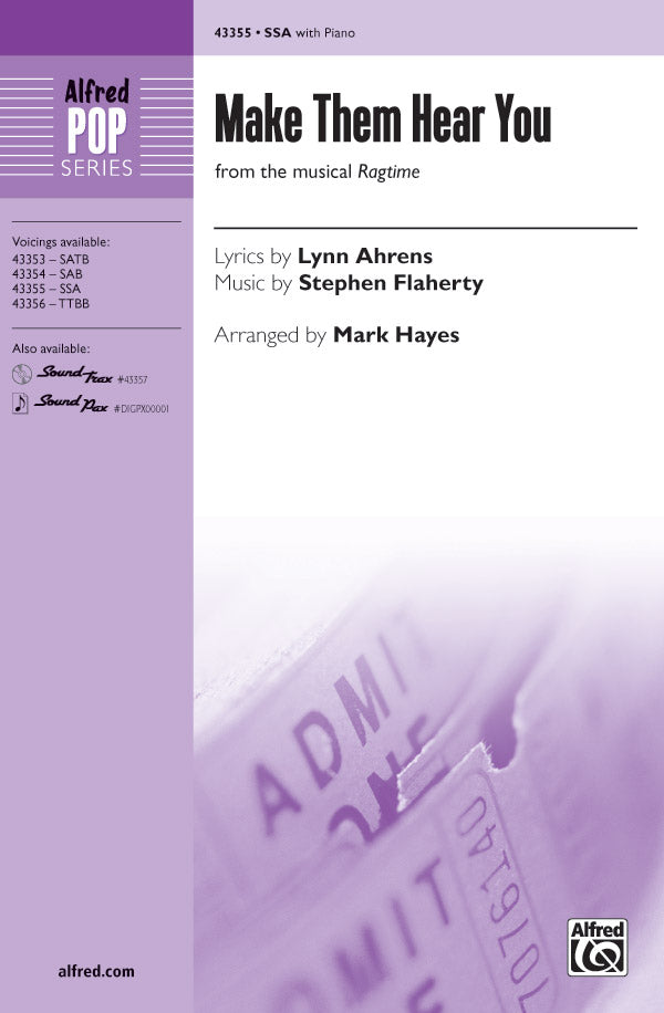 Make Them Hear You (from the musical <i>Ragtime</i>) Sheet Music Preview