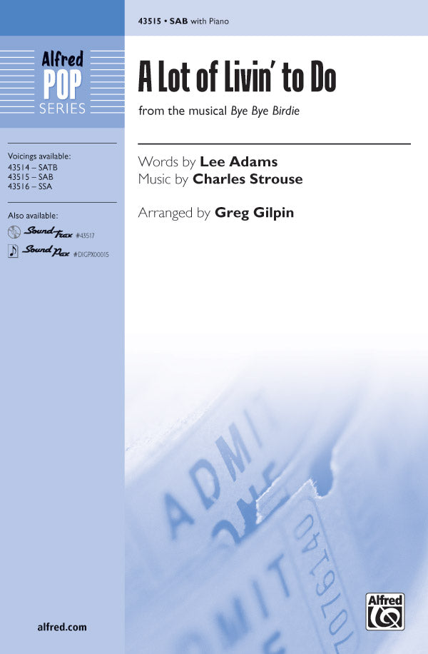 A Lot of Livin' to Do (from the musical <i>Bye, Bye, Birdie</i>) Sheet Music Preview