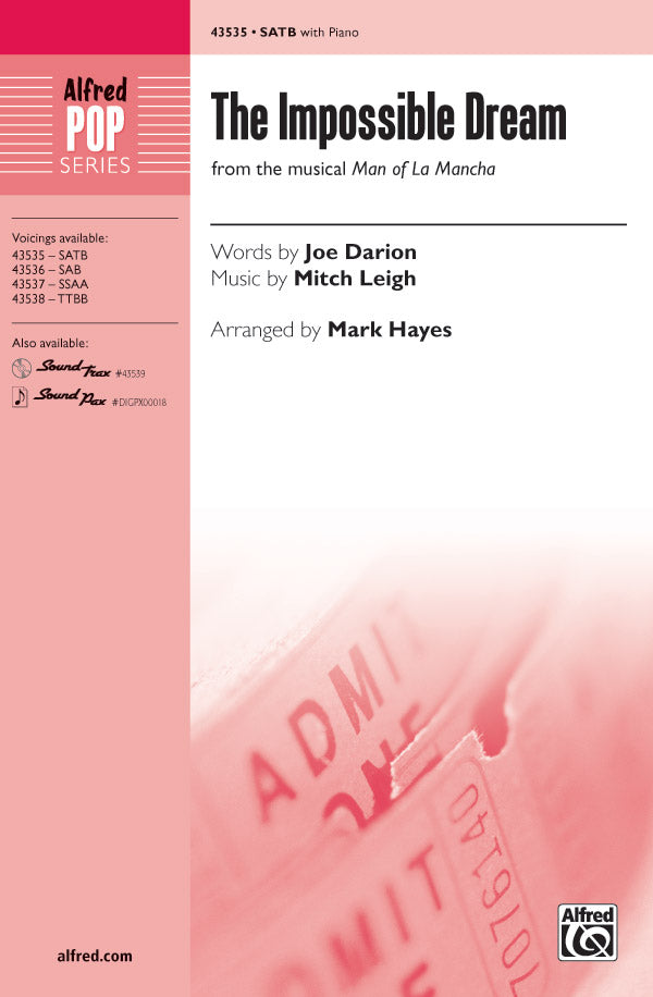 The Impossible Dream (from the musical <i>Man of La Mancha</i>) Sheet Music Preview