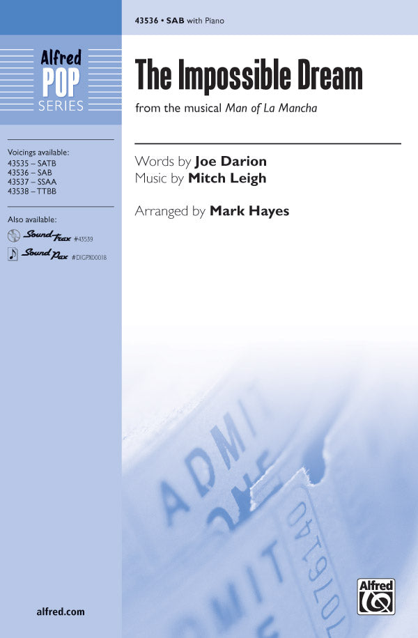 The Impossible Dream (from the musical <i>Man of La Mancha</i>) Sheet Music Preview