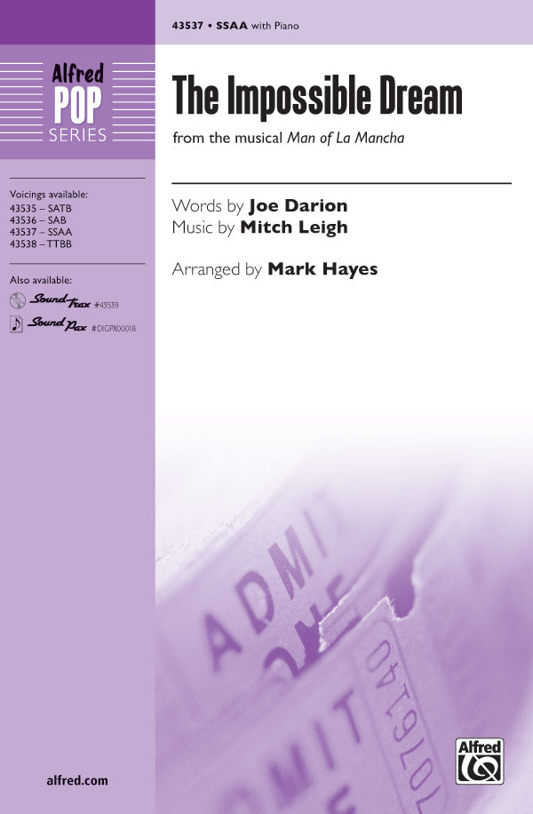 The Impossible Dream (from the musical <i>Man of La Mancha</i>) Sheet Music Preview