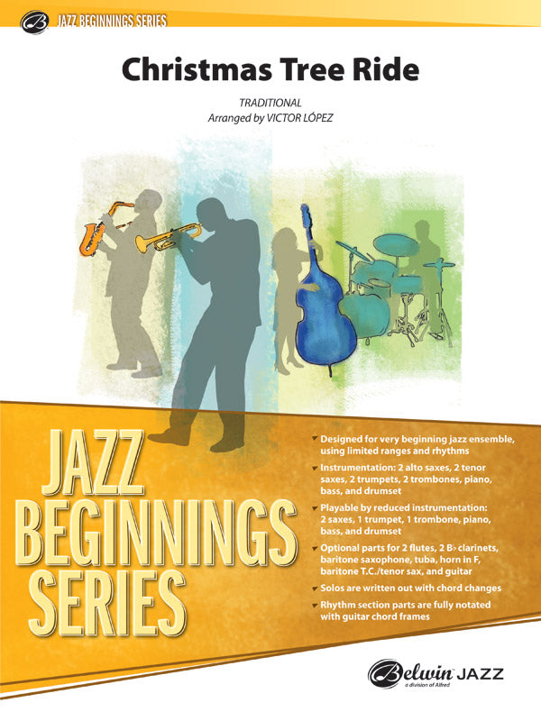 Christmas Tree Ride: B-flat Tenor Saxophone Sheet Music Preview