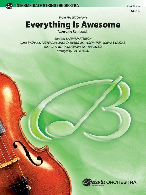 Everything Is Awesome (from The LEGO Movie): 3rd Violin (Viola [TC]) Sheet Music Preview