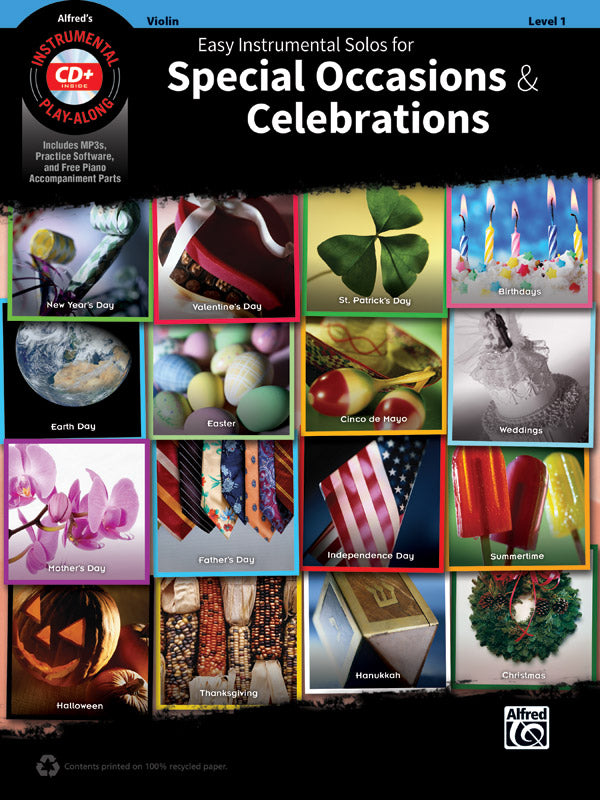 Easy Instrumental Solos for Special Occasions & Celebrations for Strings Cover Image