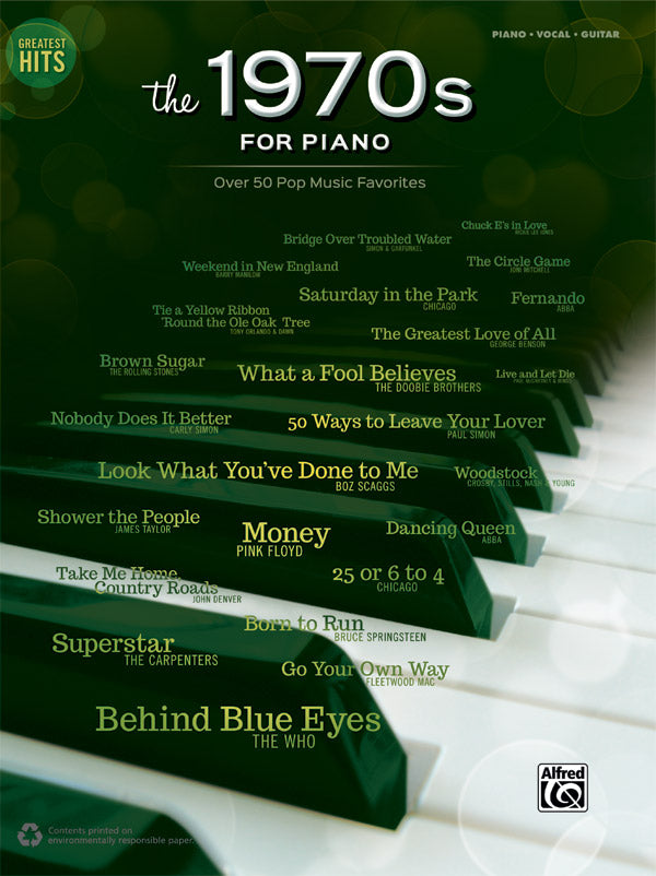Greatest Hits: The 1970s for Piano Cover Image