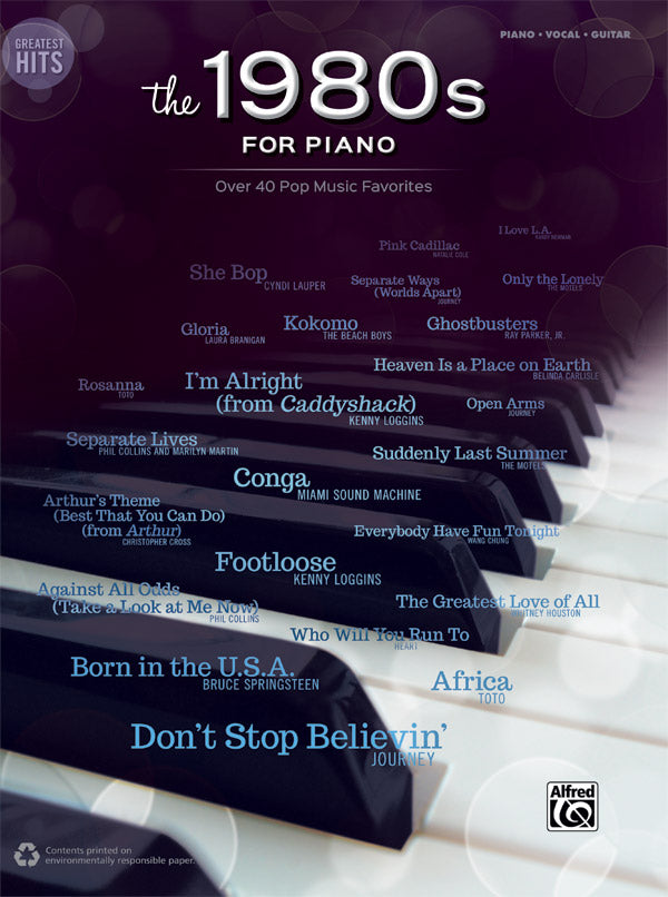 Greatest Hits: The 1980s for Piano Cover Image