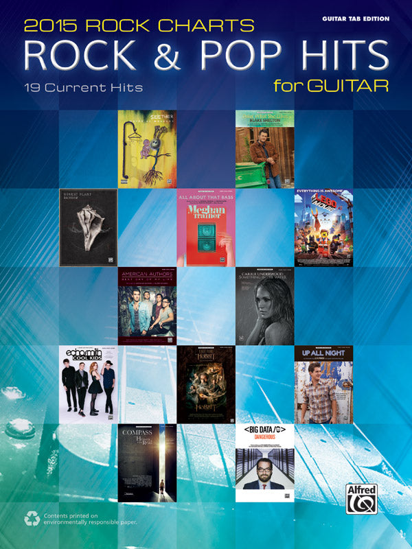 2015 Rock Charts: Rock & Pop Hits for Guitar Cover Image