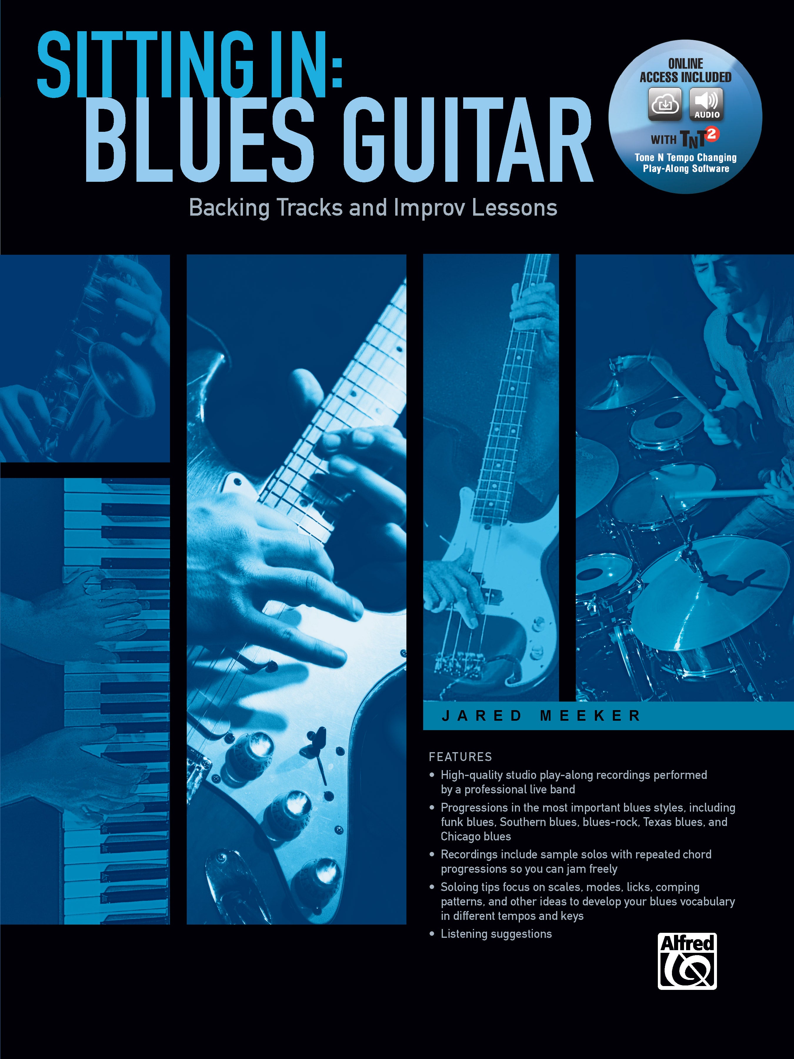 Sitting In: Blues Guitar: Backing Tracks and Improv Lessons Sheet Music Preview