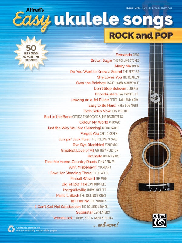 Alfred's Easy Ukulele Songs: Rock and Pop Cover Image