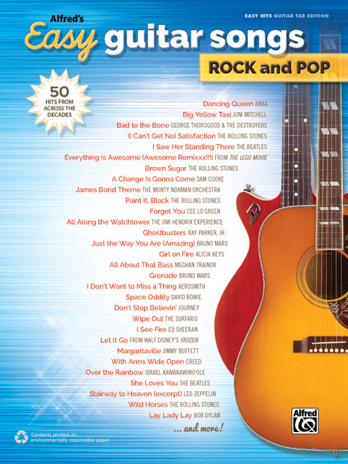 Alfred's Easy Guitar Songs: Rock and Pop Cover Image