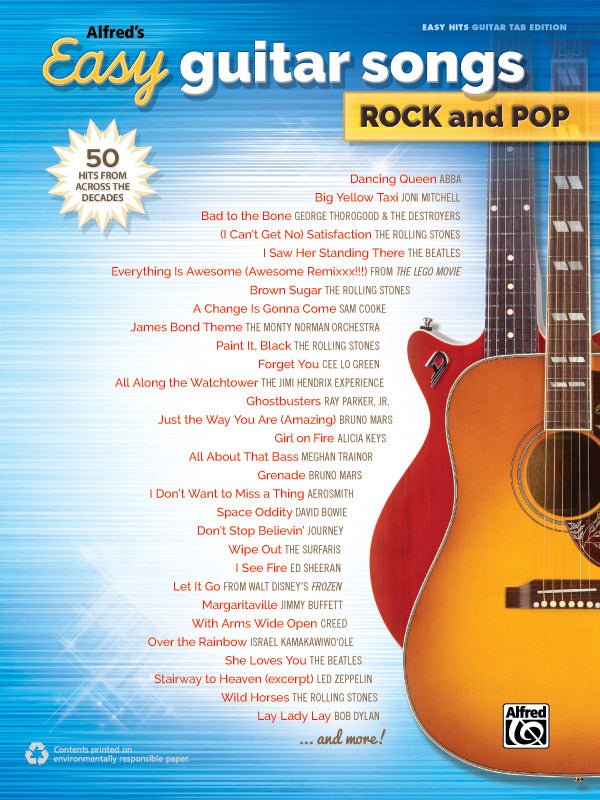 Alfred's Easy Guitar Songs: Rock and Pop Cover Image