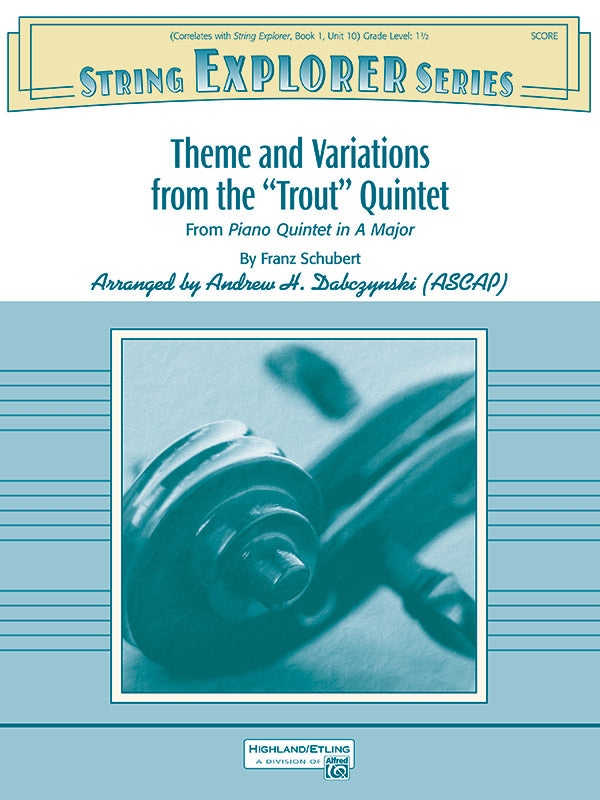 Theme and Variations from the "Trout" Quintet: 3rd Violin (Viola [TC]) Sheet Music Preview