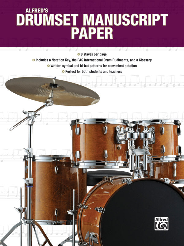 Alfred's Drumset Manuscript Paper Cover Image