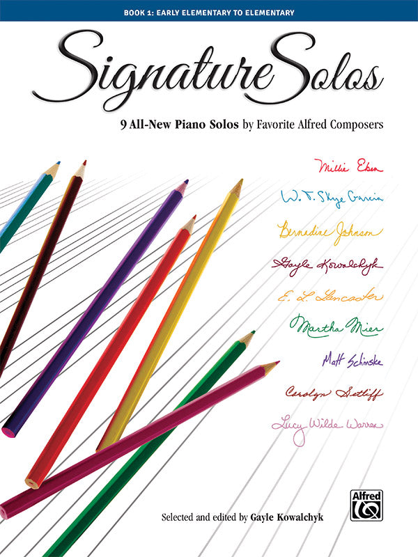 Signature Solos, Book 1: 9 All-New Piano Solos by Favorite Alfred Composers Sheet Music Preview