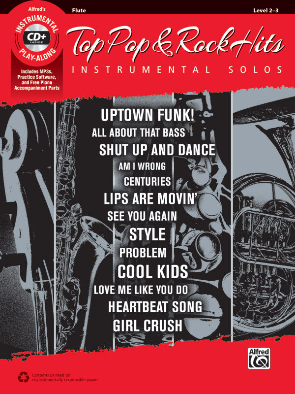 Top Pop & Rock Hits Instrumental Solos Cover Image