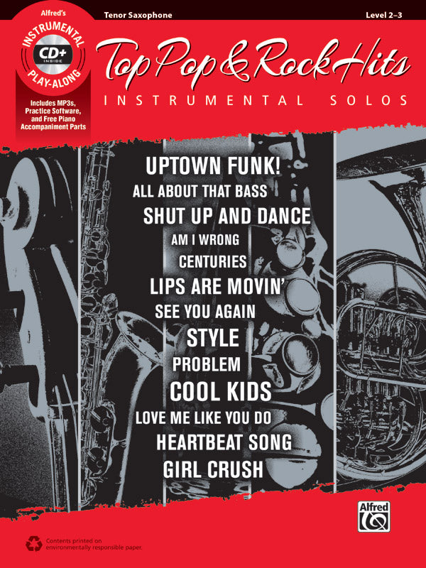 Top Pop & Rock Hits Instrumental Solos Cover Image