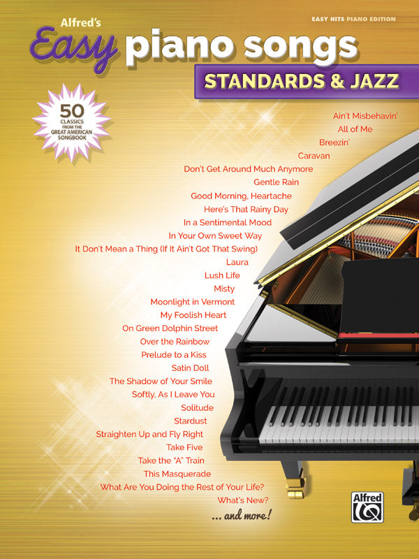 Alfred's Easy Piano Songs: Standards & Jazz Cover Image