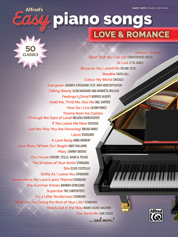 Alfred's Easy Piano Songs: Love & Romance Cover Image