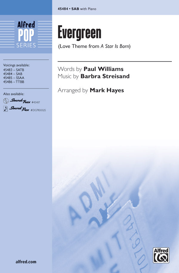Evergreen Sheet Music Preview