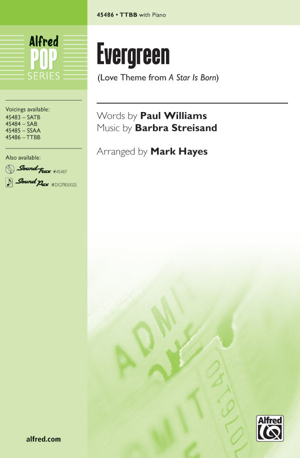 Evergreen Sheet Music Preview