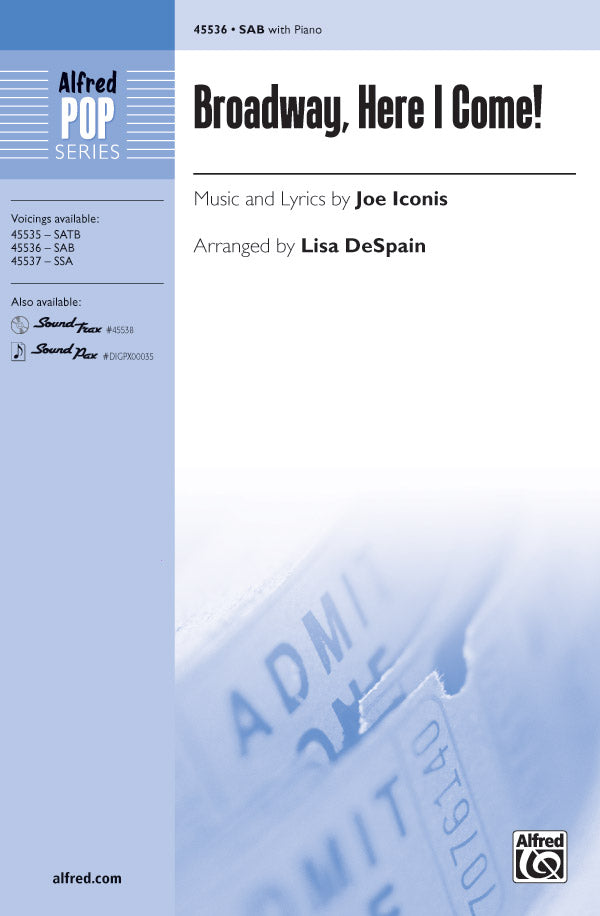 Broadway, Here I Come! Sheet Music Preview