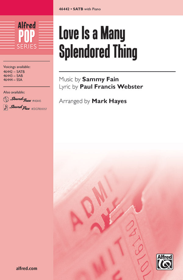 Love Is a Many Splendored Thing Sheet Music Preview