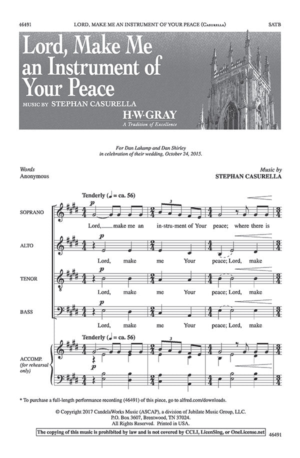 Lord, Make Me an Instrument of Your Peace Cover Image