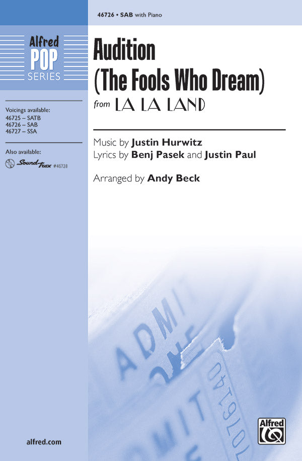 Audition (The Fools Who Dream) Sheet Music Preview