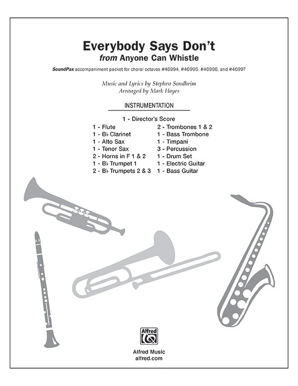 Everybody Says Don't: Flute Sheet Music Preview