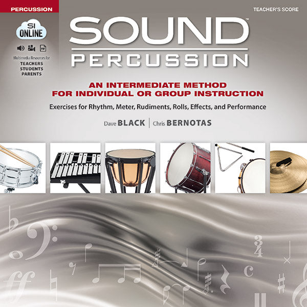 Sound Percussion: An Intermediate Method for Individual or Group Instruction Cover Image