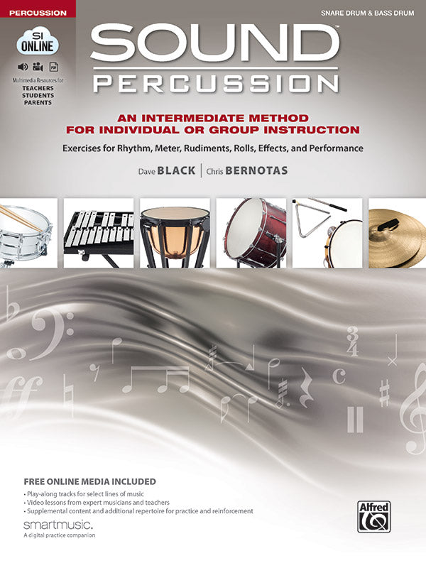 Sound Percussion: An Intermediate Method for Individual or Group Instruction Cover Image