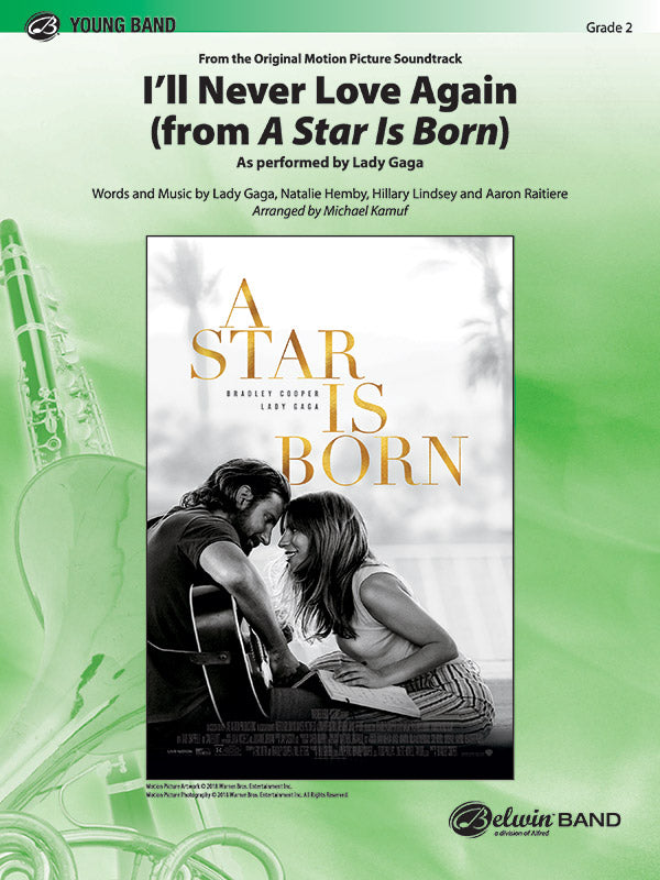 I'll Never Love Again (from A Star Is Born): B-flat Bass Clarinet Sheet Music Preview