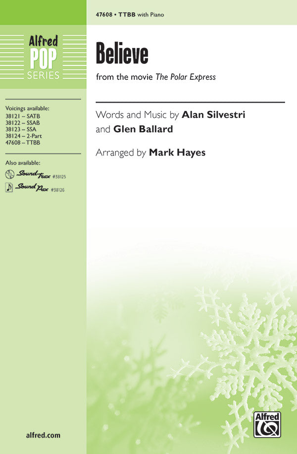 Believe Sheet Music Preview