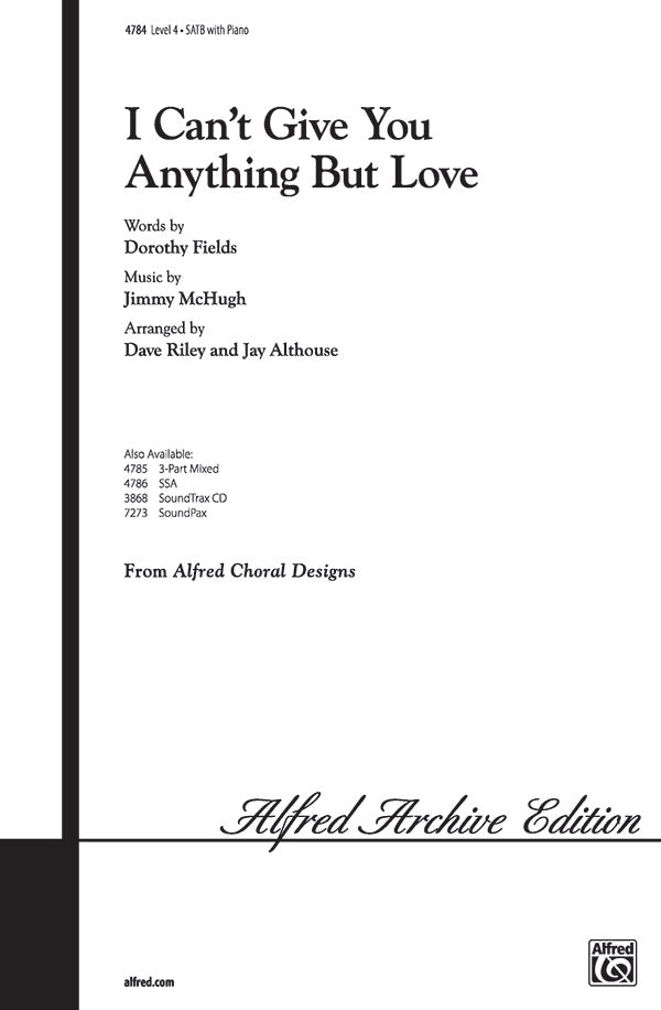 I Can't Give You Anything but Love Sheet Music Preview