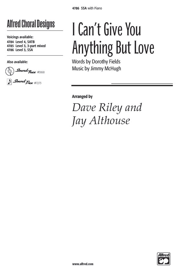 I Can't Give You Anything but Love Sheet Music Preview