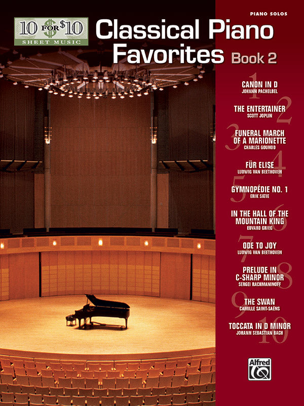 10 for 10 Sheet Music: Classical Piano Favorites, Book 2 Cover Image
