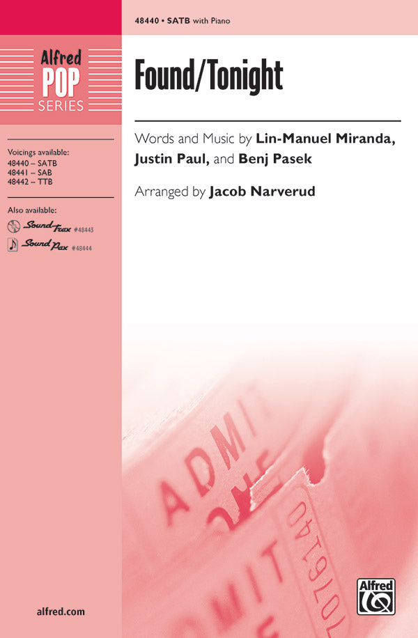 Found/Tonight Sheet Music Preview