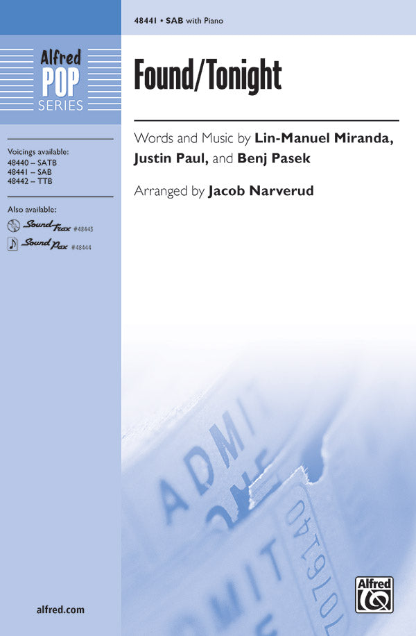 Found/Tonight Sheet Music Preview