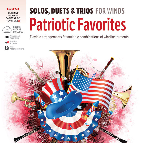 Solos, Duets & Trios for Winds: Patriotic Favorites (Clarinet/Trumpet/Baritone T.C./Tenor Saxophone) Sheet Music Preview
