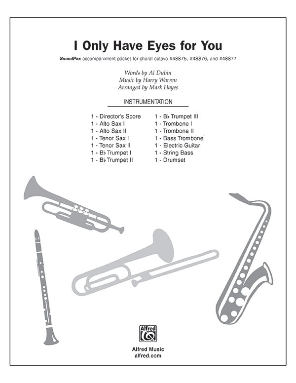 I Only Have Eyes for You: B-flat Tenor Saxophone Sheet Music Preview